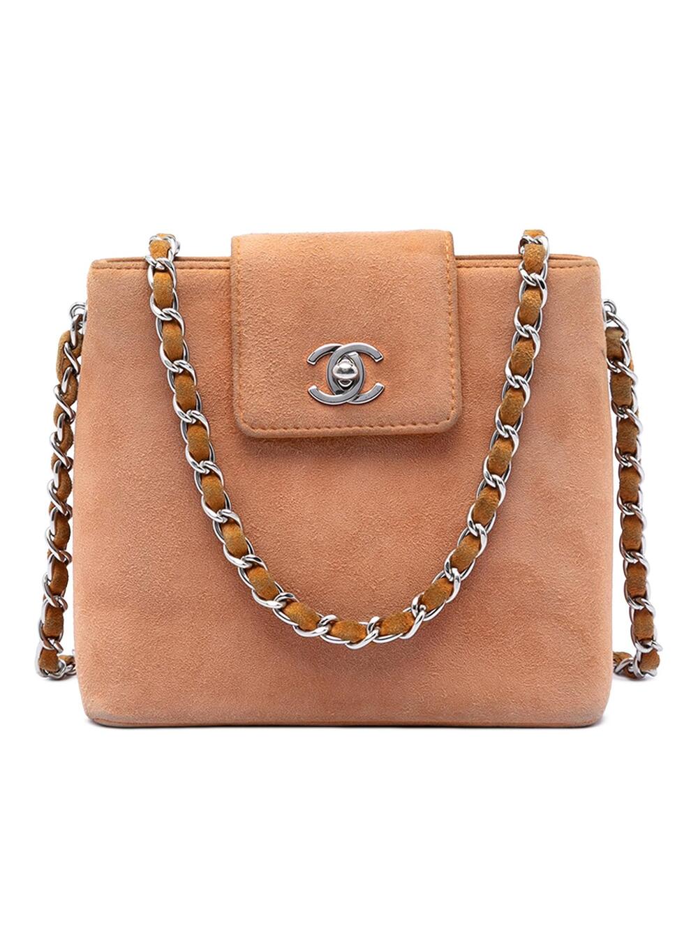 Chanel Cc Suede Crossbody Pre-Loved Bag #356362C13B